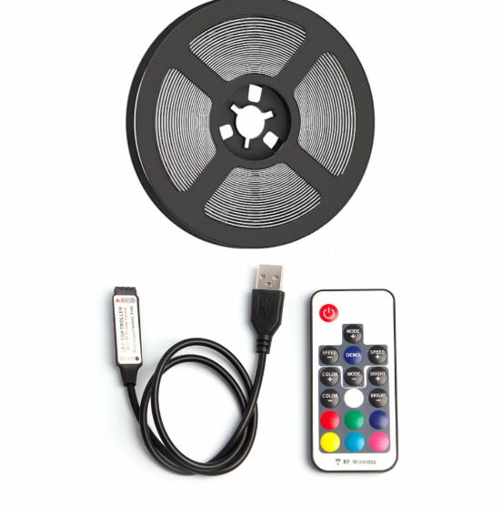 5V USB li Kumandalı RGB Peri Led Seti 10m