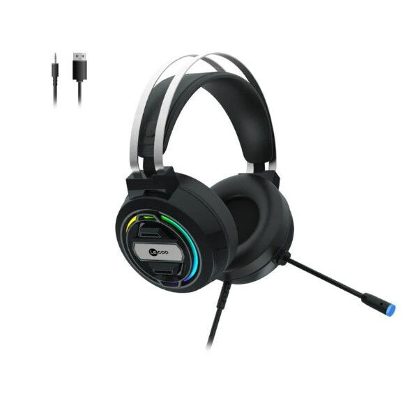 Lecoo HT401 Kablolu RGB Oyuncu Kulaklık Siyah