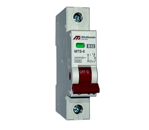 Mutlusan MTS06-1032B 1P 32A 6kA B Tipi Otomat