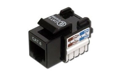 Assmann DN-93601 Zırhsız Siyah Cat6 Keystone Jack