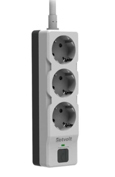 Dotvolt 3 lü 1.5MT Beyaz Anahtarlı Kablolu Akım Ko