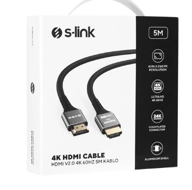 S-Link SLX-HD4K05 4K Hdmi Kablo 5m.