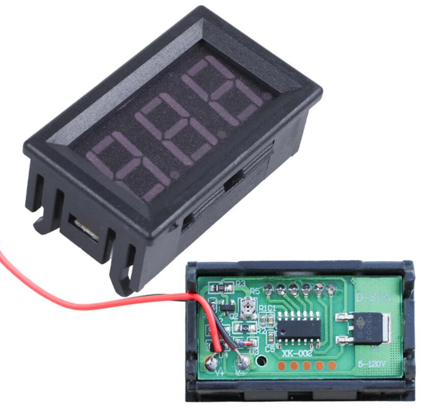 IC278-1 Dijital Voltmetre DC 5-120V 2 Pin