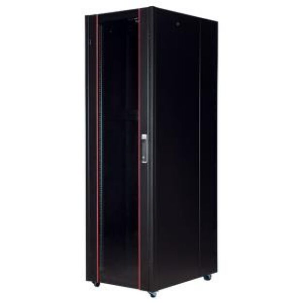 Lande 36U 600x800 Tekerlekli Rack Kabin Siyah