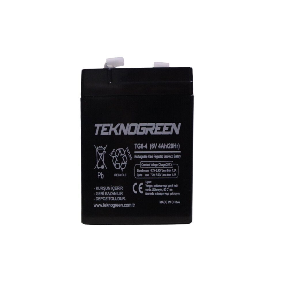 Teknogreen 6V 4Ah Bakımsız Kuru Akü (K.20)