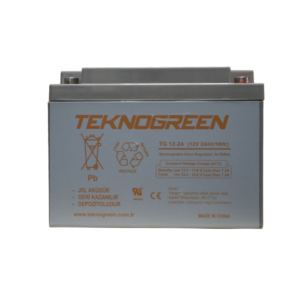 Teknogreen 12V 24Ah Jel Akü (K.2)