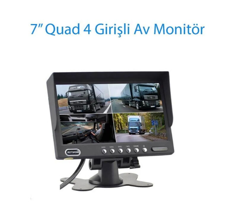 7' Quad Cctv Araç Monitörü