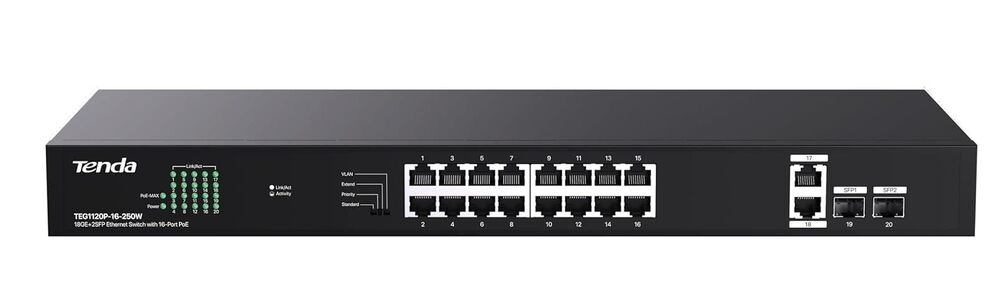Tenda TEG2220P-16-250W 18 Port PoE Gigabit Switch