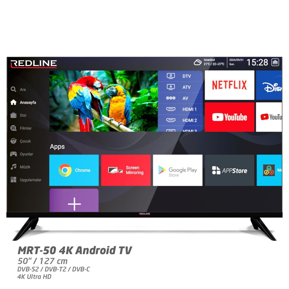 Redline GRT-50 50' 127cm 4K UHD Led Google Tv