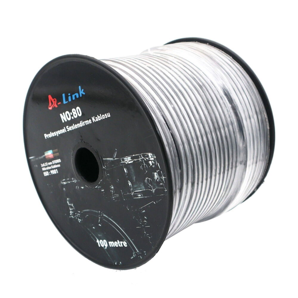 A-Link No:80 2x0.22mm Stereo Mikrofon Kablosu 500m