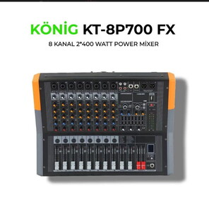 König KT-8P700 2x400W 8 Kanal Power Mikser