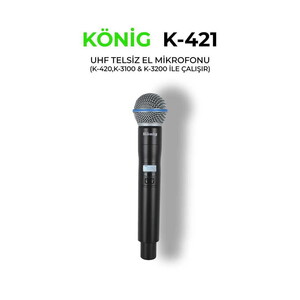 König K-421 Kablosuz El Mikrofonu