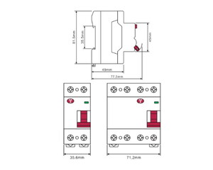 Mutlusan MRC06-230040 2P 40A 300mA Kaçak Akım Röle #2