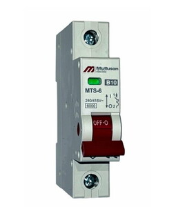 Mutlusan MTS06-1010B 1P 10A 6kA B Tipi Otomat