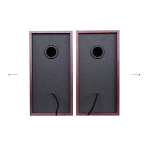 Lecoo DS105 6W 1+1 Klasik Kırmızı Ahşap Hoparlör #3