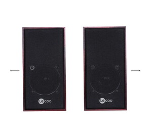 Lecoo DS105 6W 1+1 Klasik Kırmızı Ahşap Hoparlör #4