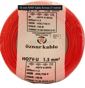 Öznur 10mm HF NYAF Kablo Kırmızı #2