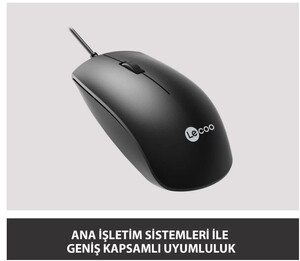 Lecoo MS100 Kablolu Mouse Siyah #2
