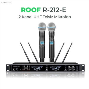 Roof R-212 2 El UHF Telsiz Mikrofon Seti