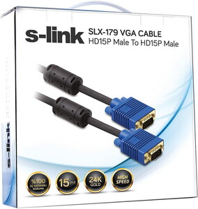 S-Link SLX-179 Dişi-Dişi Vga Kablo 15m #3