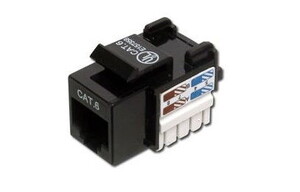 Assmann DN-93601 Zırhsız Siyah Cat6 Keystone Jack