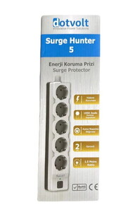 Dotvolt 5 Li 1.5MT Beyaz Anahtarlı Kablolu Akım Ko #2