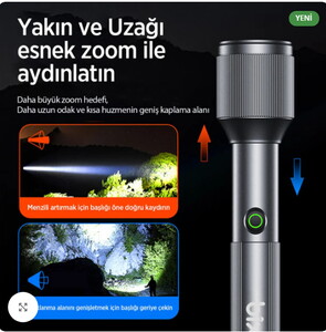 Bix BX2142FL 24W Uzun Menzilli Şarjlı El Feneri #2
