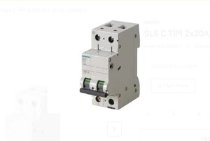 Siemens 5SL6220-7 2x20A C Otomat 6kA