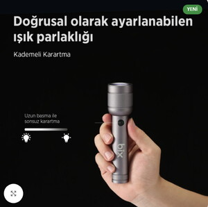 Bix BX2186FL 3W Şarjlı El Feneri #3