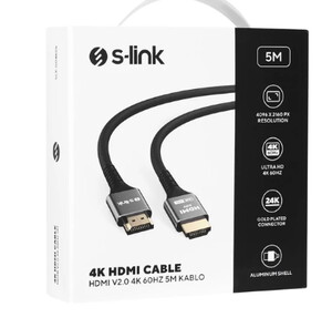 S-Link SLX-HD4K05 4K Hdmi Kablo 5m.