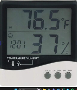 Growers Edge Dijital Saat Sıcaklık ve Nem Ölçer #3