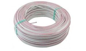 Ülkü ÜK-2102 2x0.75mm Yassı Kord. Beyaz/Kırm 500m