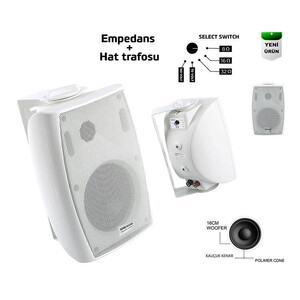 Dexun D6T 250W Trafolu Sütun Hoparlör Beyaz