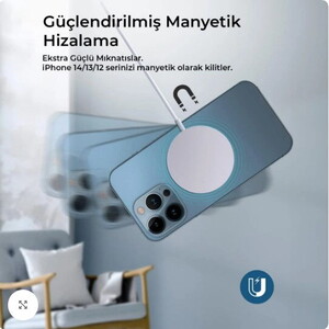 Bix BXMG15 15W Manyetik Kablosuz Şarj Cihazı Beyaz #3