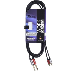 S.Wieler SR2M2-3M 2xRca - 2x6.3mm Mono Kablo 3m #3