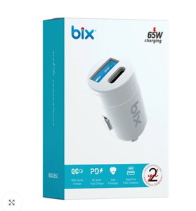 Bix BXAC65C 65W Type-C/Usb Araç Şarj Cihazı Beyaz #3