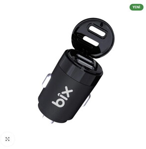 Bix BXCC65C 65W Çift Type-C Araç Şarj Cihazı Siyah