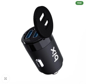 Bix BXCC65C 65W Çift Type-C Araç Şarj Cihazı Siyah #3