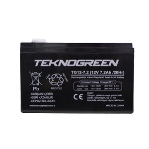 Teknogreen 12V 7.2Ah Bakımsız Kuru Akü (K.10)