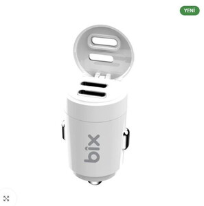 Bix BXCC65C 65W Çift Type-C Araç Şarj Cihazı Beyaz #2