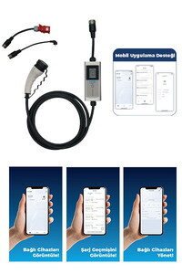 Hims HCTK-22-G Elektrikli Araç Şarj Cihazı Gümüş #3