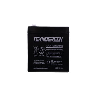 Teknogreen 12V 5Ah Bakımsız Kuru Akü (K.10)