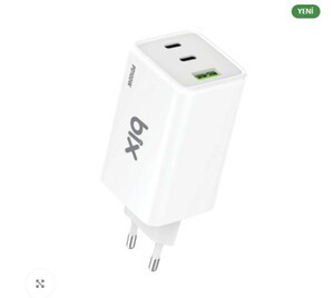 Bix BX3P101G 100W 3 Port Hızlı Şarj Adaptörü Beyaz #3