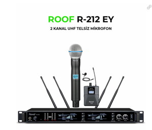 Roof R-212 1 El 1 Yaka UHF Telsiz Mikrofon Seti