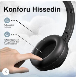 Bix H2 Kulak Üstü Bluetooth Kulaklık Siyah #5