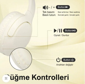 Bix H2 Kulak Üstü Bluetooth Kulaklık Beyaz #4