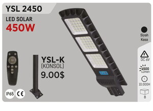 YCL YSL-2450 450W Solar Led Sokak Armatürü