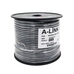 A-Link No:80 2x0.22mm Stereo Mikrofon Kablosu 300m