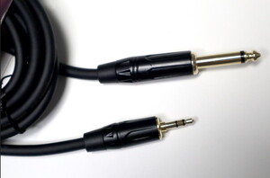 S.Wieler SMS-1M 6.3mm Mono - 3.5mm Stereo Kablo 1m #2