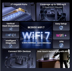 Tenda TE3L BE3600 Dual Band Wifi 7 Router #2